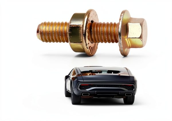 Anyhut Gold Zinc Exhaust Bolt Grade 8 High-Strength Carbon-1