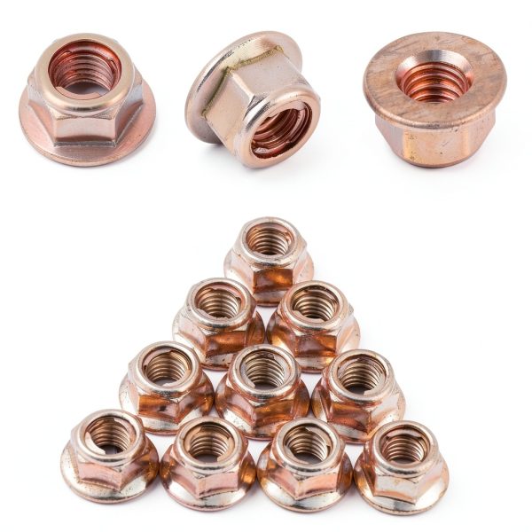 M8 Hex Nuts HomeSoGood Copper Plated Carbon Steel-5