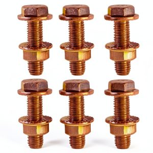 Anyhut Gold Zinc Exhaust Bolt Grade 8 High-Strength Carbon-0