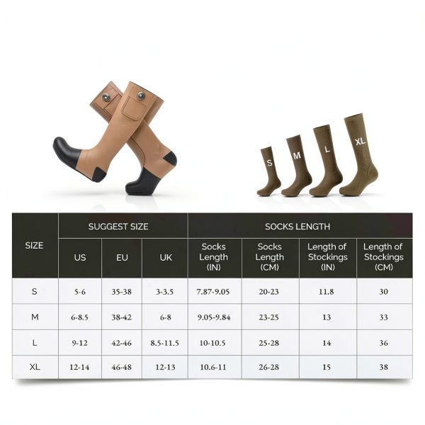 SAVIOR HEAT Heated Socks Rechargeable 7.4V Battery Large Black-5