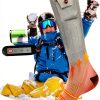 Electric Heated Socks, 3 Heating Settings Washable Heated Sock for Fishing Skiing Hiking Skating, Stocking Stuffers, 5000mAh Rechargeable Electric Socks for Men Women-1