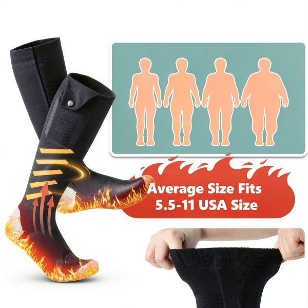 Heated Socks KGHKGH RRWZ-6000 Orange 2×6000mAh 10‑Hour Warmth-2