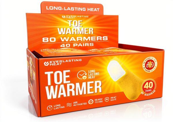 Toe Warmers 40 Pairs White - Everlasting Heat Thin 10-Hour Warmers-0