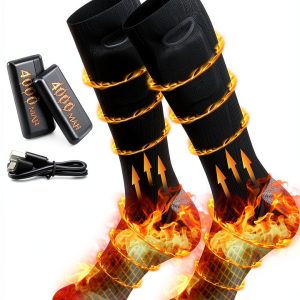 Heated Socks Rasfalo WH-WZ03 Black Gray Rechargeable 4000mAh Warmer-0