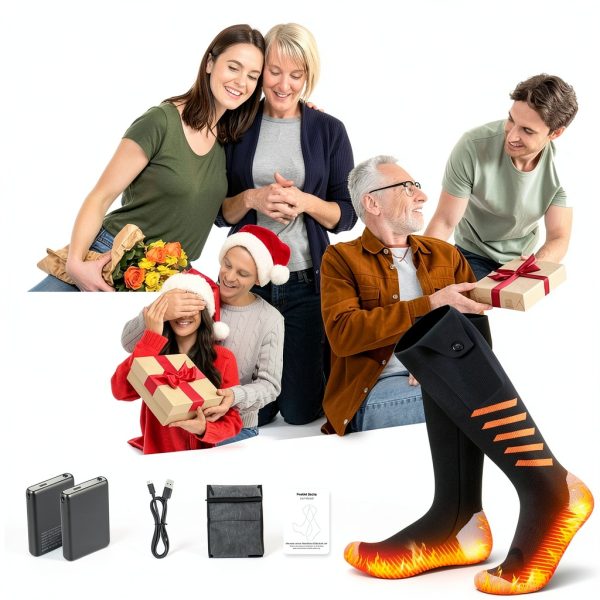 Heated Socks KGHKGH RRWZ-6000 Orange 2×6000mAh 10‑Hour Warmth-6