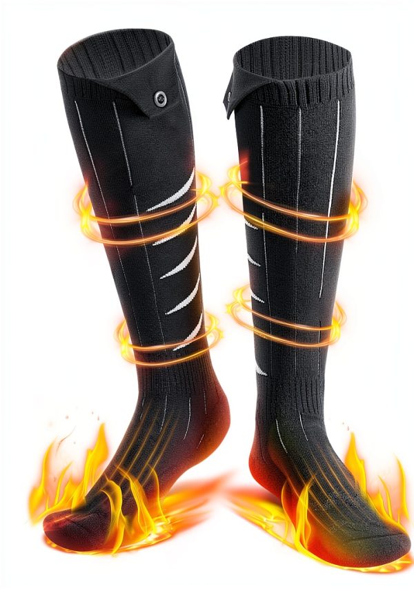 Heated Socks for Men Women, Rechargeable Battery Last Up to 8 Hours, Electric Heated Socks with 4 Heating Levels for Skiing Fishing Hunting Hiking Cycling Camping Outdoor Work, with App Control-0