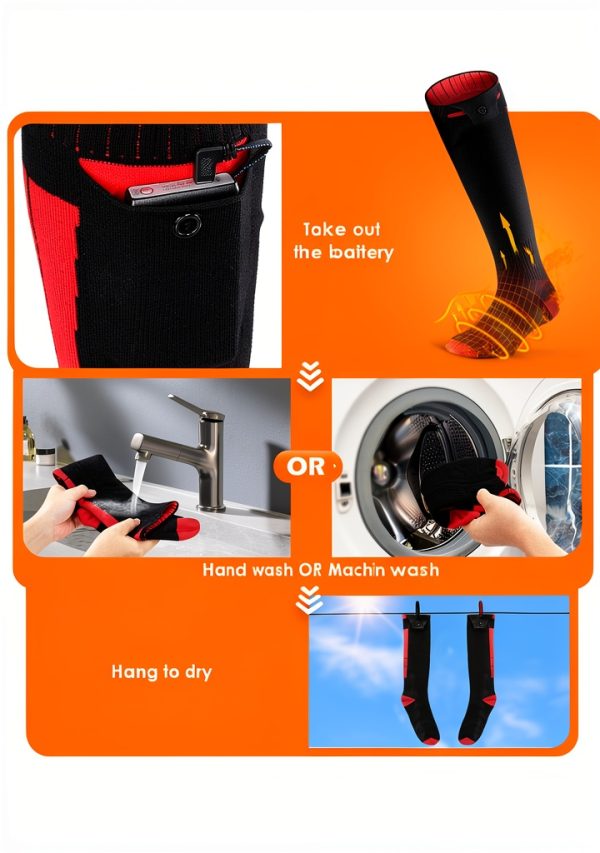 Heated Socks Yoassi SK-02 8000mAh APP Control Unisex Foot Warmers-5