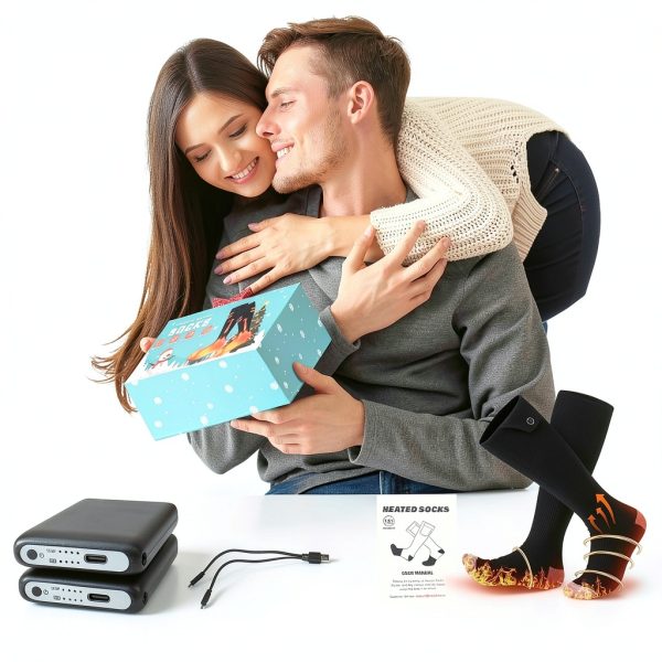 Heated Socks Baowenqier Unisex Foot Warmer 5V 6000mAh Battery 4 Levels-5