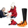 Heated Socks CaiQiXuan Rechargeable 3‑Level Black Gray WZ‑WZ01-5