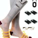 Electric Heated Socks, 3 Heating Settings Washable Heated Sock for Fishing Skiing Hiking Skating, Stocking Stuffers, 5000mAh Rechargeable Electric Socks for Men Women-0