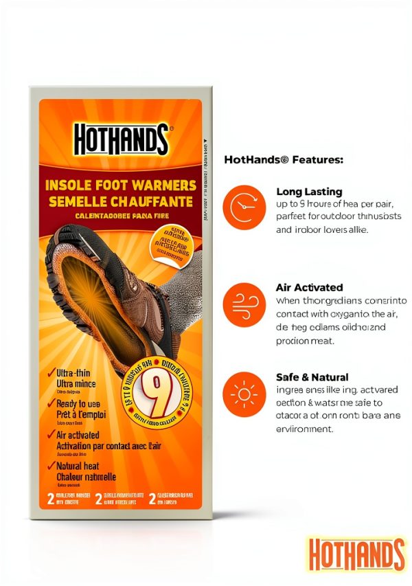 HotHands Insole Foot Warmers 16 Pair Odorless Heat Black-8