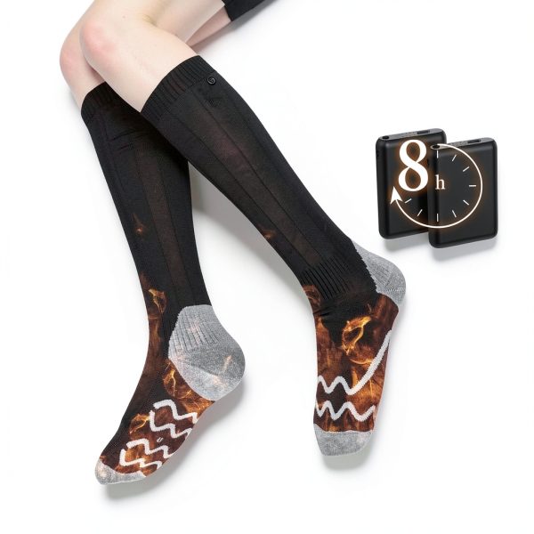 Heated Sock Simxihong Unisex 5000mAh Rechargeable Thermal Warmers-4