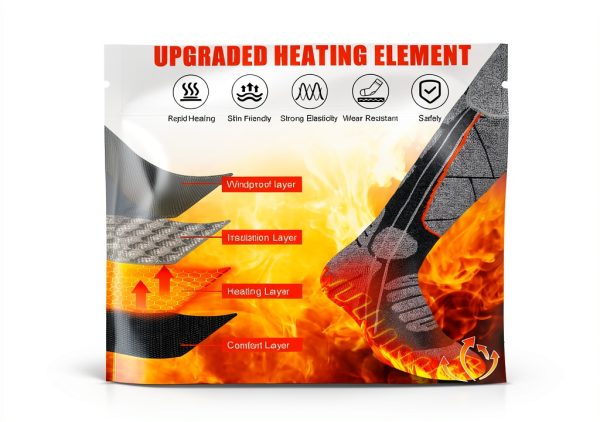 Heated Socks, 5V 6000mAh Rechargeable Heated Socks for Men & Women, Electric Socks with 3 Heating Levels for Winter, Skiing, Hunting, Camping, Hiking, Cycling, Outdoor Work-2
