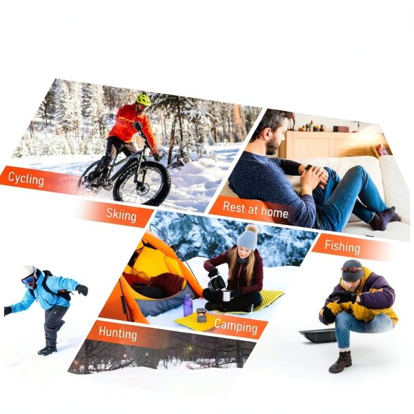 Heated Socks, 5V 6000mAh Rechargeable Heated Socks for Men & Women, Electric Socks with 3 Heating Levels for Winter, Skiing, Hunting, Camping, Hiking, Cycling, Outdoor Work-5