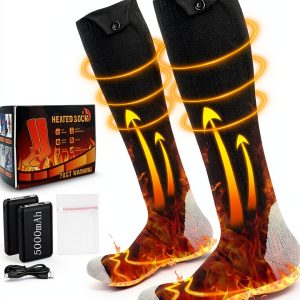 Heated Sock Simxihong Unisex 5000mAh Rechargeable Thermal Warmers-0