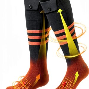 WELUK Heated Socks for Men Women with APP Control, Upgraded Rechargeable Electric Heated Socks Up to 10 Hours, Washable Winter Foot Warmer Socks for Outdoor Camping Skiing Hunting Hiking-0