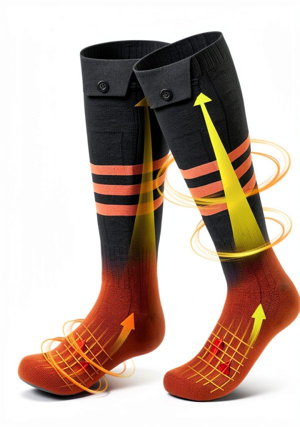 WELUK Heated Socks for Men Women with APP Control, Upgraded Rechargeable Electric Heated Socks Up to 10 Hours, Washable Winter Foot Warmer Socks for Outdoor Camping Skiing Hunting Hiking-0
