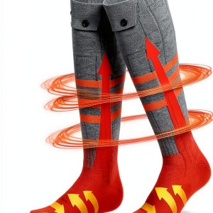 Heated Socks Waestcia Electric Warmers Gray One Size with App Control-0