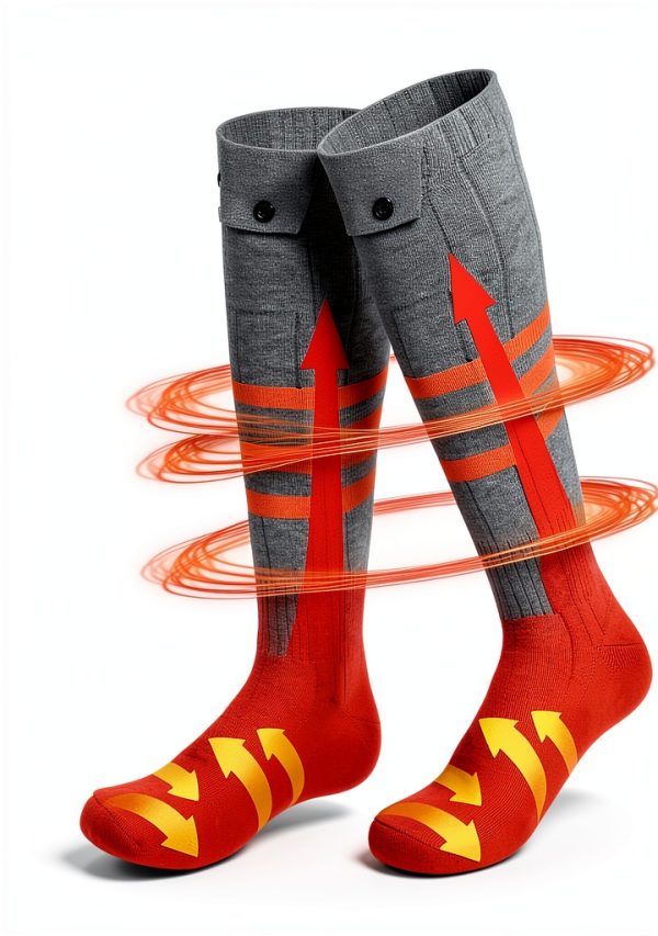 Heated Socks Waestcia Electric Warmers Gray One Size with App Control-0